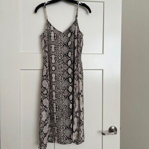 Express Snake Print Slip Dress